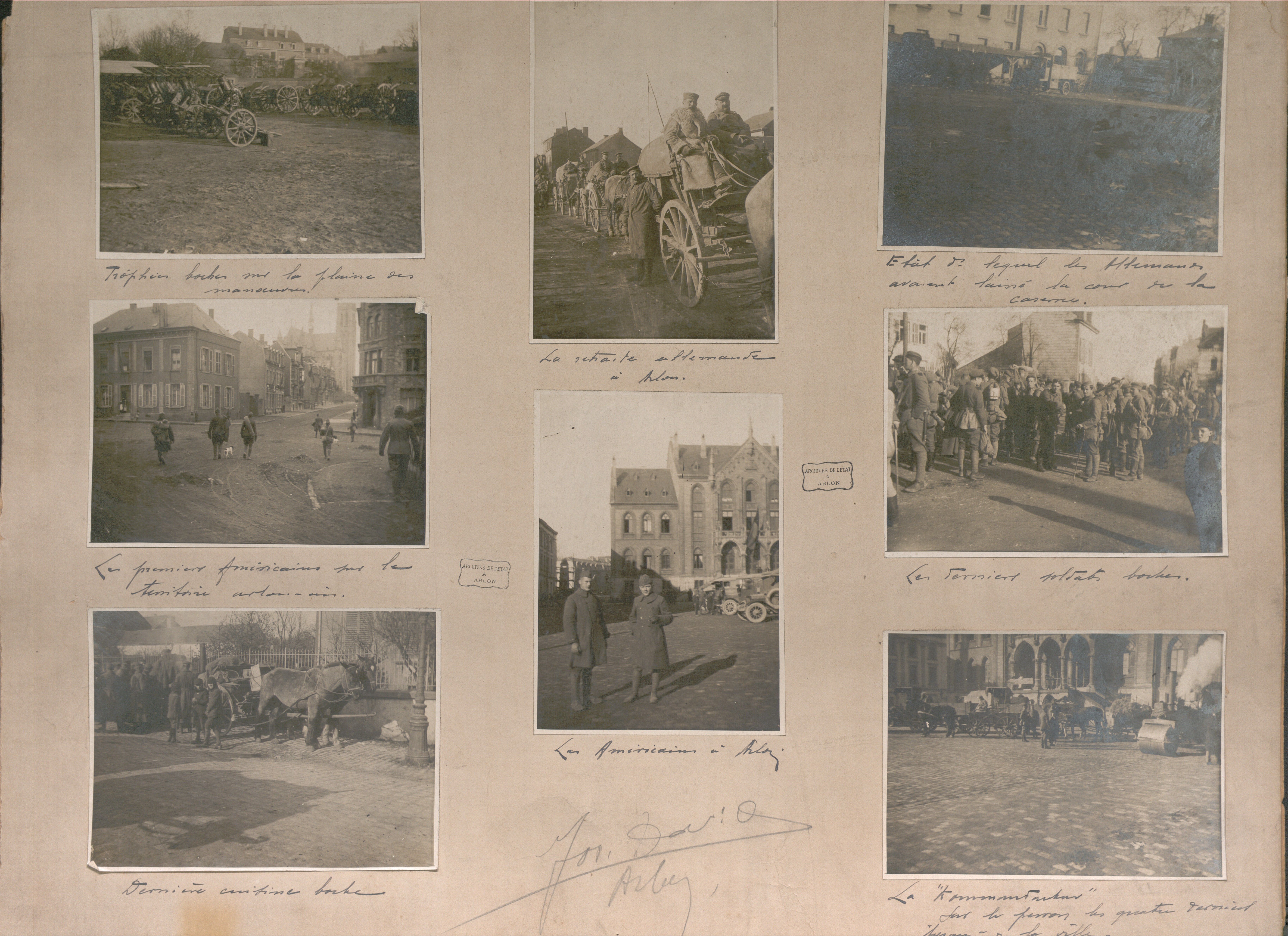 Photographs of German withdrawal and American soldiers in Arlon. State Archives in Arlon, Œuvre nationale des invalides de guerre (ONIG). Section Arlon-Virton (photos by Jos David, photographer in Arlon). (E/4/025), no. 5, © State Archives. #CRLF#