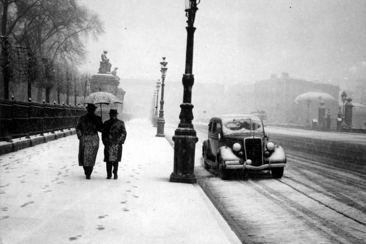 Photo n°35663, Bruxelles sous la neige,16/1/1940. [Actualit], Droits réservés CegeSoma/Archives de l'Etat.