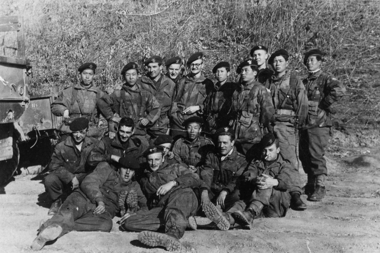 1952 photo of a group of soldiers from the Belgian Korea Battalion (all rights reserved)