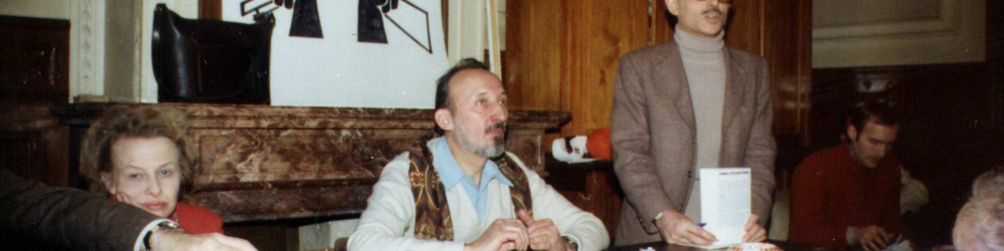 Une réunion pacifiste avec Jean Van Lierde au milieu, photo n°125436 , copyrights CegeSoma/Archives de l'Etat
